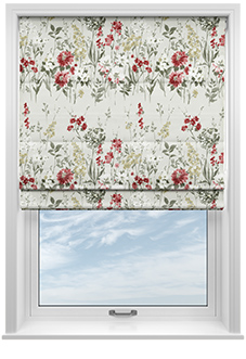 Wild Meadow, Ruby - Twist&Fit Roman Blind